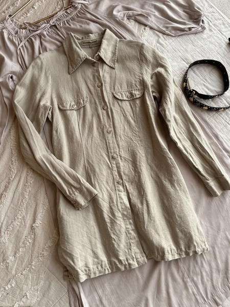 Women Gino Rossi Shirt Beige Linen 36 / S / 44