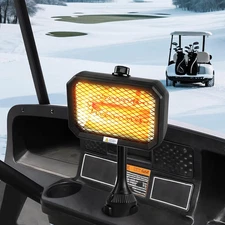 Golf Cart Electric Heater, 400W Safe and Quiet Carbon Fiber Heating, Black.