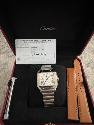 2025 Cartier Santos De Cartier White Dial Medium Size 35mm WSSA0029