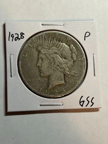 1928-P Peace Silver Dollar $1 VF Details Key Date Philadelphia Mint