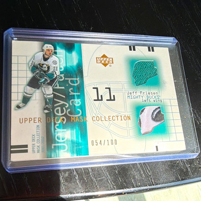 Upper Deck Mask Collection 2001-02 Jeff Friesen Mighty Ducks Patch #11 /100