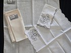 40 Vintage Napkins Embroidery Lace Linen Cotton New Mixed Lot — photo 2