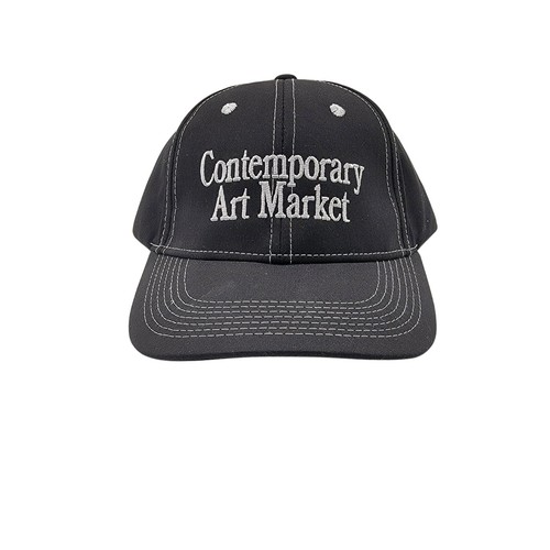 MARKET Contemporary Art Market Black Hat Cap Adjustable Strapback 100% Nylon NWT