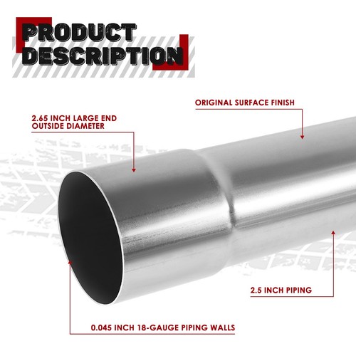 Universal Mild Steel 2.5" OD DIY Custom 90 Degree Bend Tubing Exhaust Pipe Kit - Picture 4 of 6