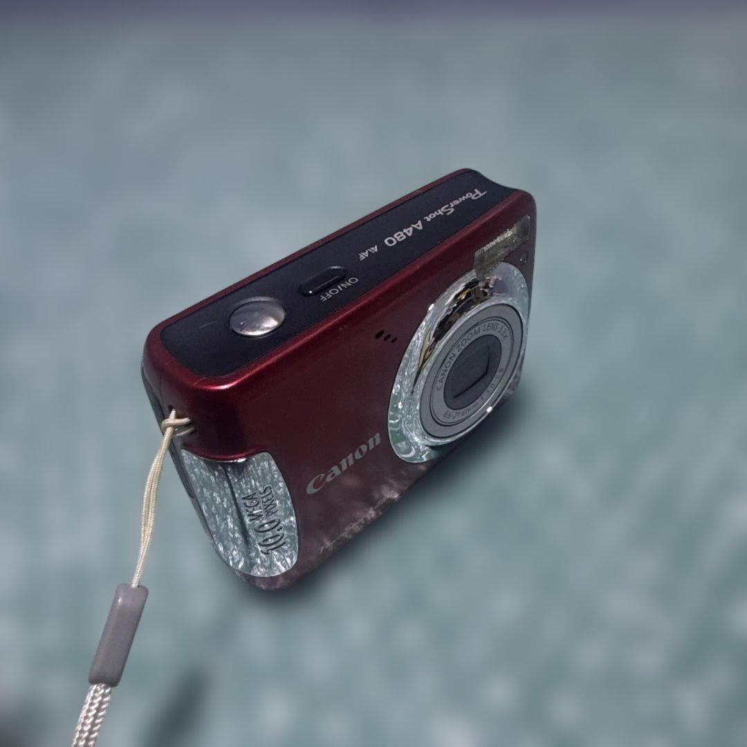 Canon PowerShot A480 Digital Camera Red 3.3x Zoom body only tested