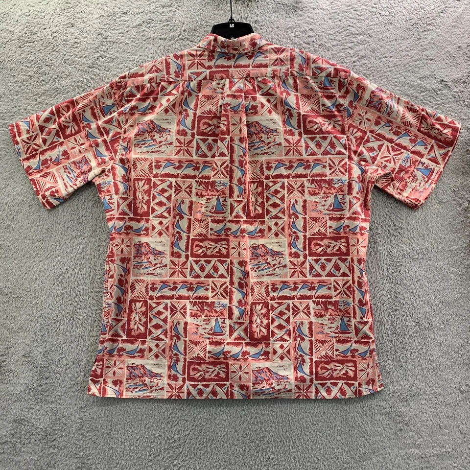 REYN SPOONER Shirt Mens Size XXL Button Up Hawaiian Floral Red Blue - Image 2 of 4