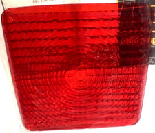 Nos Signal Stat 8938 Red Replacement Lens 4.5 Square Usa Made