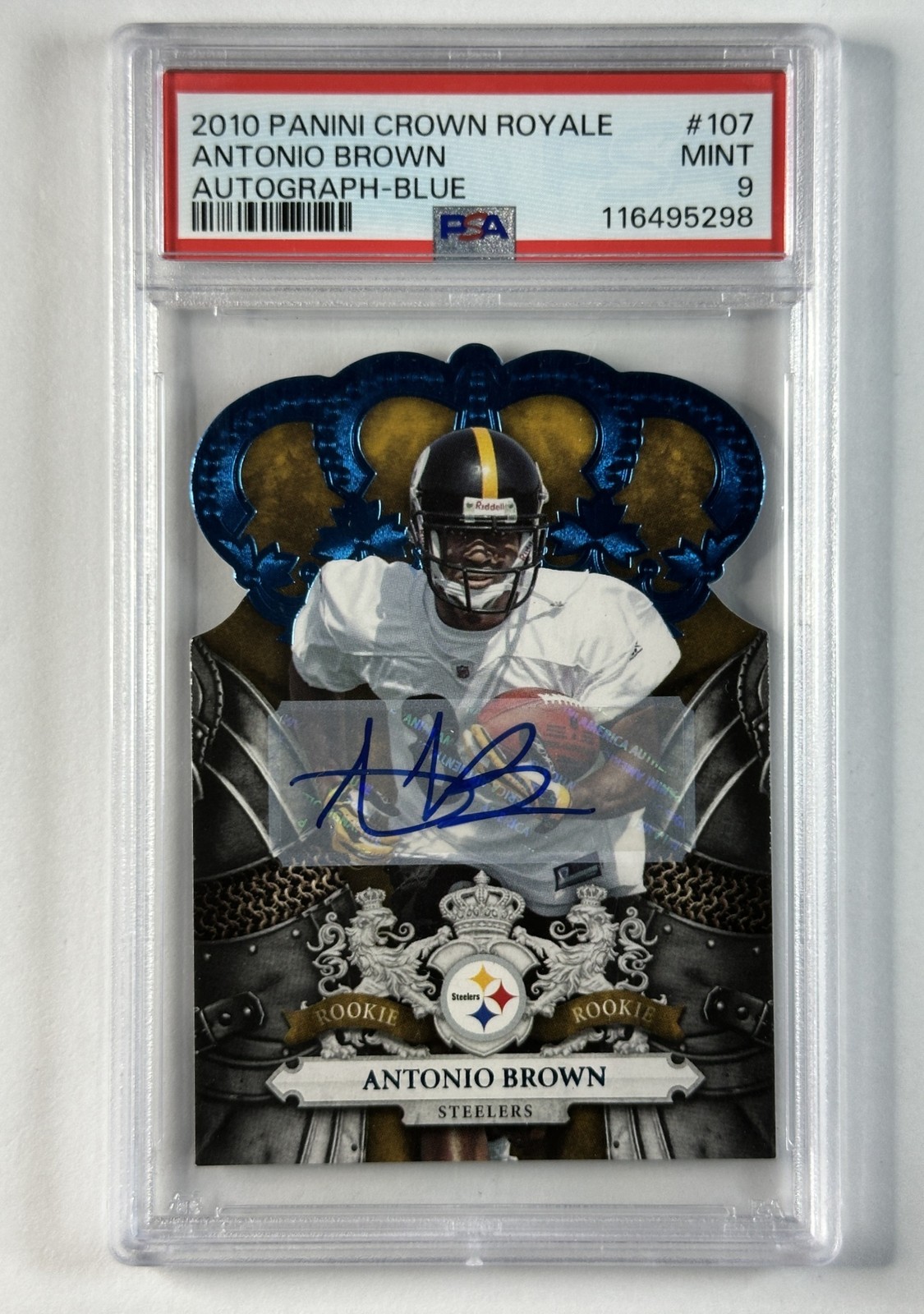 Antonio Brown Panini Crown Royale #107 Autograph-Blue