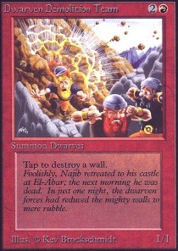1x Dwarven Demolition Team Heavy Play, English 2nd Edition Unlimited MTG Magic