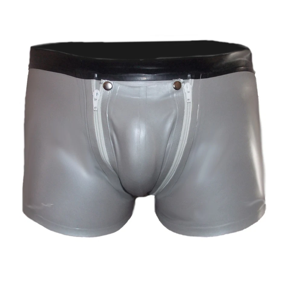 Latex Shorts mit Doppel-Reißverschluss/Innenbeutel (XL) - Bild 4 von 4