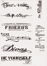 Creative Memories 30 Quotes Chiffon Vellum Teen Life Scrapbooking Craft BFF Diva