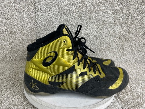 Asics JB Elite Ringerschuhe Herren 8 Mid Top Schnürschuhe Schwarz Gold - Bild 2 von 13