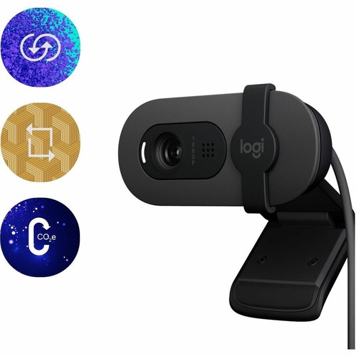 Logitech BRIO 100 Webcam - 2 Megapixel - 30 fps - Graphite - USB Type A - 第 9/9 張圖片