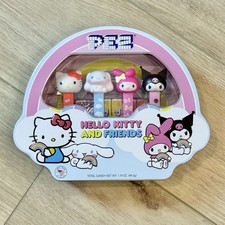Hello Kitty & Friends Collectible PEZ Tin (Four Dispensers + 6 Refills) Exp 2029