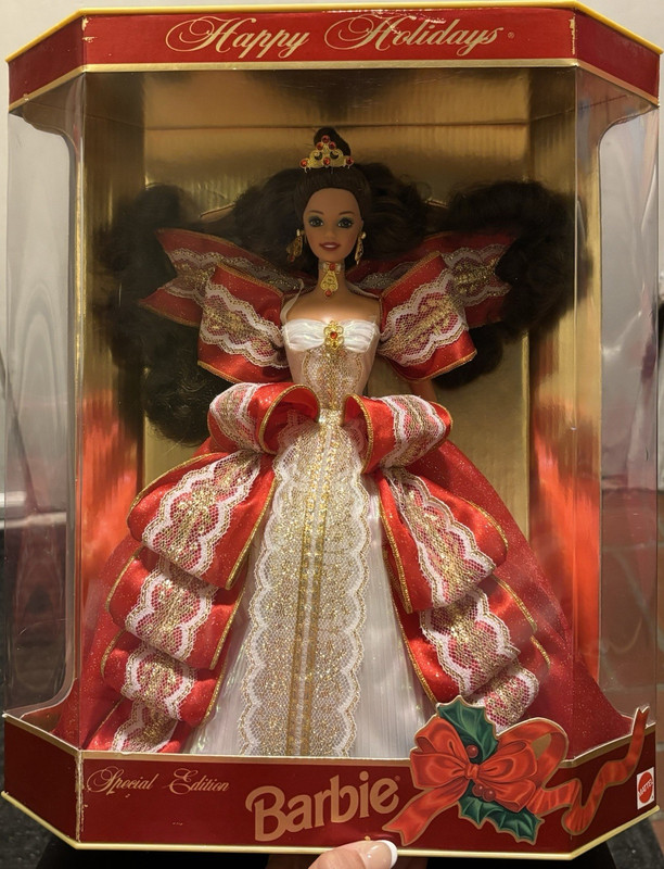 1997 Happy Holidays Barbie - RARE eye color box misprint variant NRFB