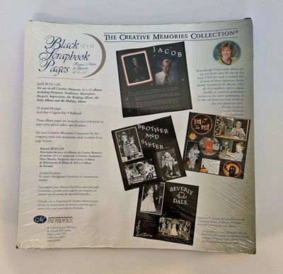 Creative Memories Original 12 x 12 Black Scrapbook Pages Refill RCM-12BL NEW