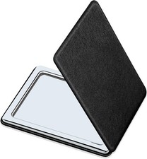 Compact Pocket Vanity Mirror Double Sided Travel Makeup Mirror Black