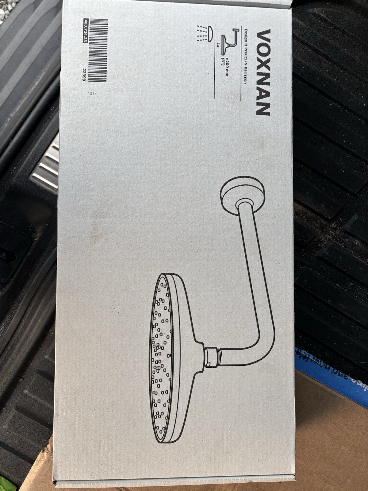 IKEA Voxnan Cabezal de Ducha en Brazo Baño Cromo, Nuevo, OB, 403.724.23