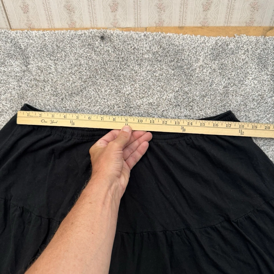 Falda Campesina Negra Minimalista XL Clásica Oficina Chic Boho Bruja Capricho Foto 2 de 4