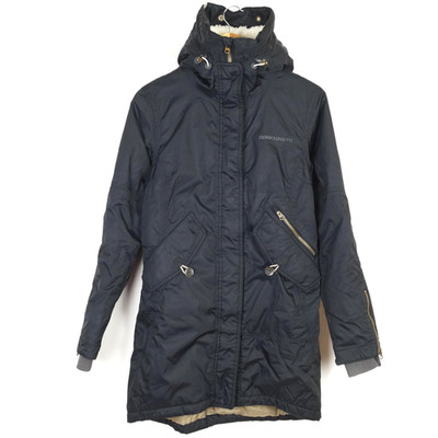 DIDRIKSONS Damen Parka Jacke Gr. 34 XS Kapuze isoliert schwarz Polyamid