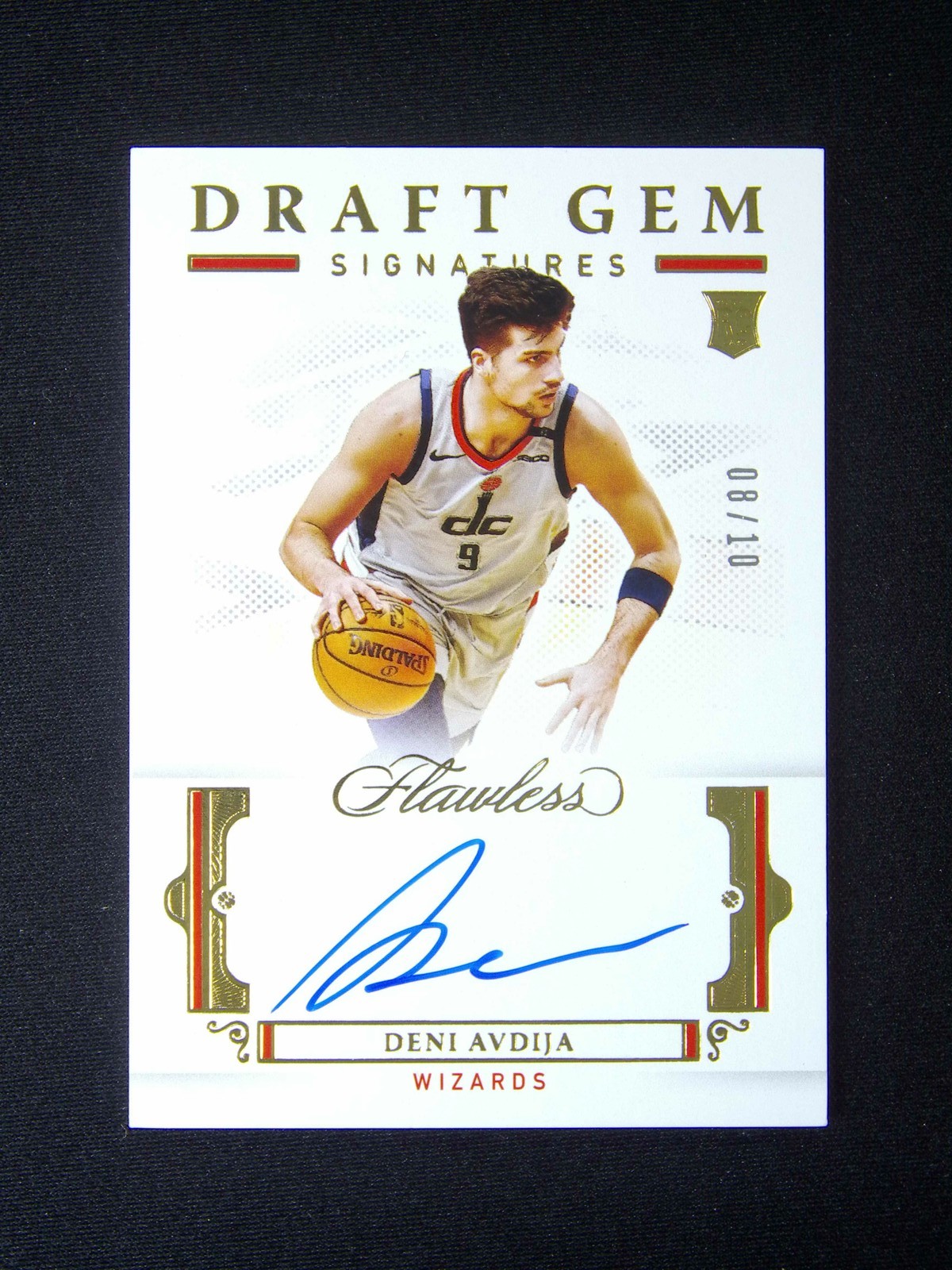 2020-21 Panini Flawless Deni Avdija RC Rookie Draft Gem Signatures Auto Gold /10