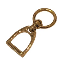 HERMES Etrier Scarf Ring Gold Metal Accessory Used