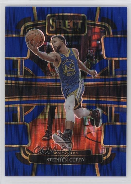 2023-24 Panini Select Concourse Blue Flash Prizm 51/99 Stephen Curry #56 0z9d