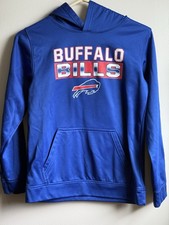 NFL Team Apparel Buffalo Bills Youth L 12/14 Blue Pullover Hoodie Football