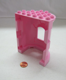 Rare Lego Duplo Vintage Princess Pink Castle Wall With Floral Lithos #4820 #8
