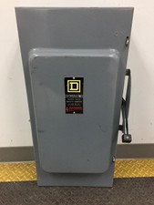 SQUARE D HU364 200 AMP 600 VOLT 3 PHASE NON-FUSED INDOOR DISCONNECT...D-2004