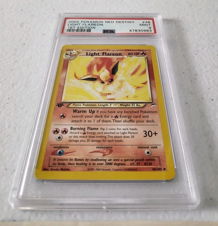 Light Flareon 1st Edition 46/105 - Neo Destiny *PSA 9 - MINT* Pokemon Card - Image 2 of 4
