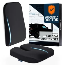 Car Seat Cushion Back Support Driver Pillow Comfort Driving Seat Doctor Designed