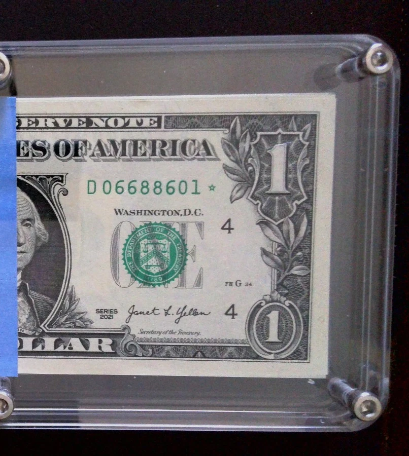 2021 Full Pack of 100 $1 Star Notes Sequential Cleavland Ohio D06688601* - Image 4 of 4