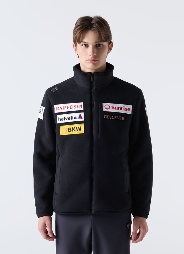 DESCENTE MENS SWISS SKI HEAVY BONDING FLEECE JACKET SQ421SKTO2