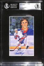 1992-96 Legends Of Hockey 87 Mike Bossy HOF  BGS Auto Autograph BAS B102376