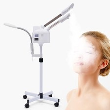 Professional 3 in 1 Facial Steamer LED Magnifying Lamp Face Skin Care Spa Beauty