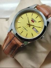 Seiko Vintage Refurbished Yellow Dial Day / Date Men's Wrist Watch Japanese