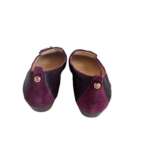 VC Signature Nancy Loafer Calf Hair Suede Flats Deep Purple Size 8.5 /38.5 - Picture 4 of 9