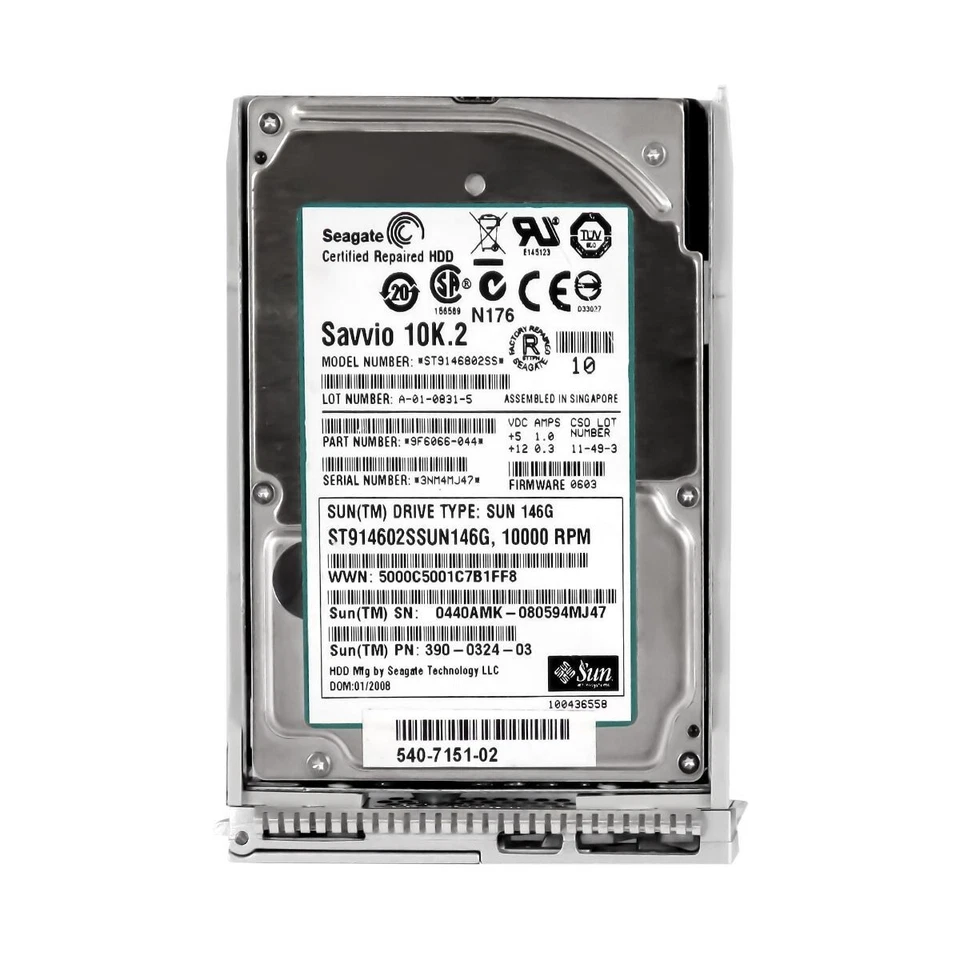 Hard Drive Sun 540-7151-02 ST9146802SS 146GB 10K 16MB SAS 2.5'' - Image 2 of 3