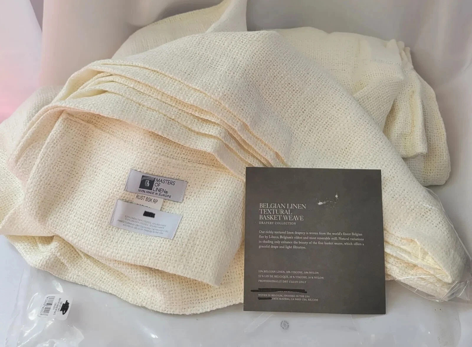 Belgian Linen Textural Basket Weave Drapery - Thumbnail 4