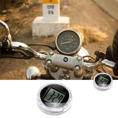 Mini Motorcycle Digital Clock Watch Stick on Motorbike Display NEU' Water F X3D8