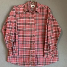 Vintage 90s Gitano Plaid Shirt Blouse Womens L Pink Western Cowgirl Farmcore