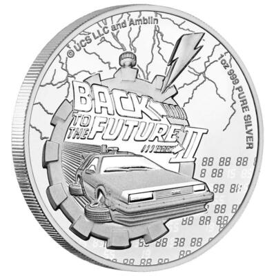 Back to the Future II BU 1 oz Silver Coin 2021 Niue $2 NGC MS 70