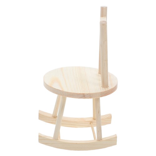 Beige, Set 4 Sedie da Pranzo in Miniatura in Legno per Casa delle Bambole, Piccole - Foto 2 di 12