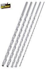 10047A Extra Long Drill Bit Set 5-Piece M2 HSS Steel 12-Inch Length 1/8,......