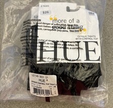 HUE womens Opaque With Control Top 2 Pack Tights Black 1 US. Black NWT.