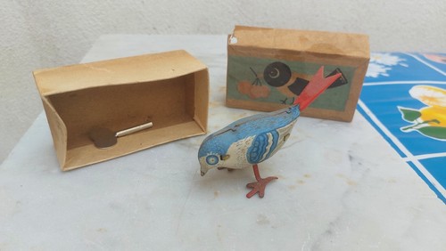 Giocatolo latta vintage, uccello A Corda - Foto 5 di 7