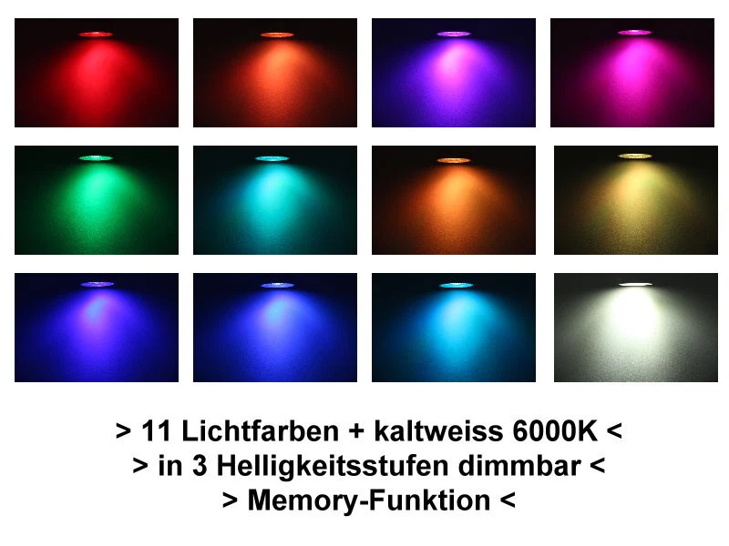 LED Outdoor Strahler RGB+kaltweiss 3W IP65 230V Memory Funktion Gartenstrahler - Bild 4 von 4