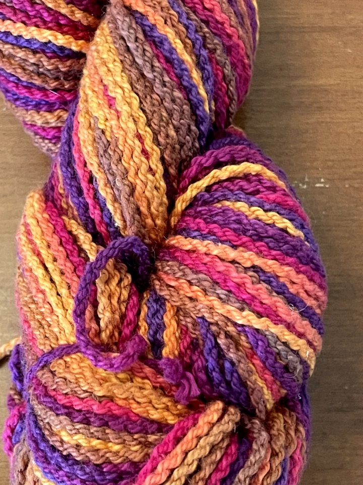 CHERRY TREE HILL - COTTON BOUCLE MINI 4 oz 190 yd ARAN WT - CLR - FALL FOLIAGE - Image 4 of 4