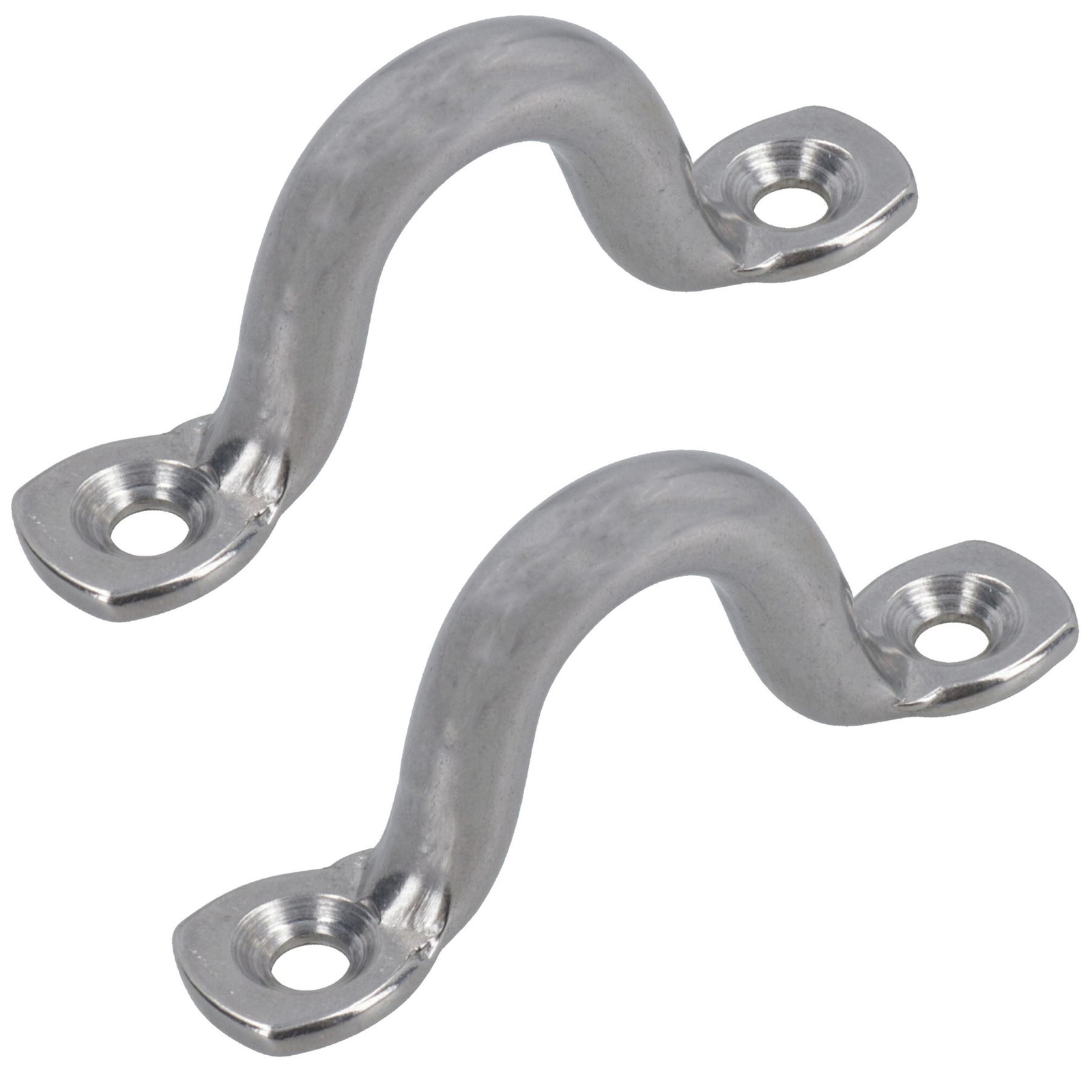2 Pack 6mm Stainless Steel Wire Sheet Eye Tie Down Hook Strap 316 Marine Grade